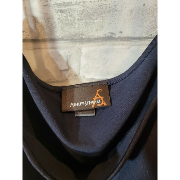 ASHLEY STEWART plus navy blue stretch soft tank top size 18/20 womens - Picture 2 of 6